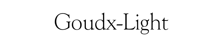 Goudx-Light font preview