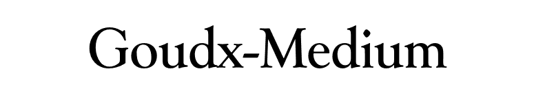 Goudx-Medium font preview