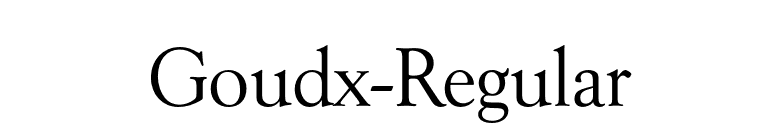 Goudx-Regular font preview
