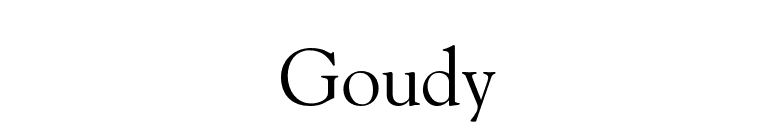 Goudy font preview