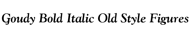 Goudy Bold Italic Old Style Figures font preview