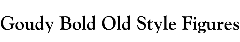 Goudy Bold Old Style Figures font preview