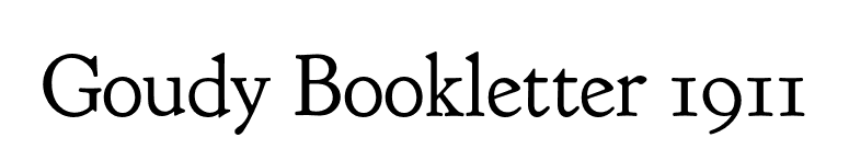 Goudy Bookletter 1911 font preview