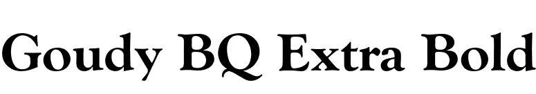 Goudy BQ Extra Bold font preview