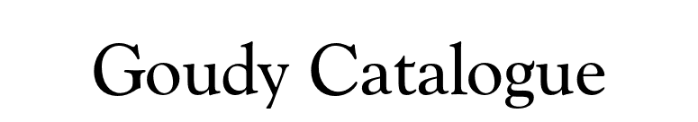 Goudy Catalogue font preview