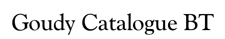 Goudy Catalogue BT font preview