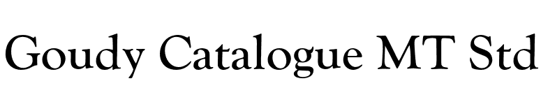 Goudy Catalogue MT Std font preview