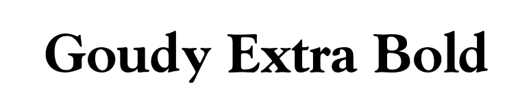 Goudy Extra Bold font preview