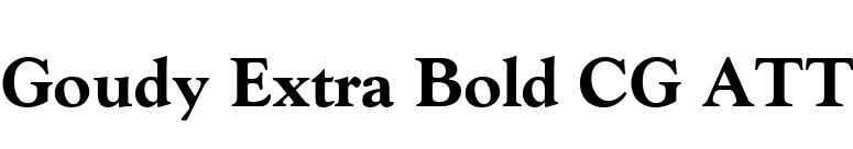 Goudy Extra Bold CG ATT font preview