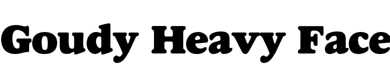 Goudy Heavy Face font preview
