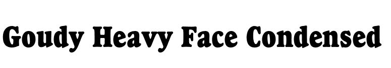 Goudy Heavy Face Condensed  font preview