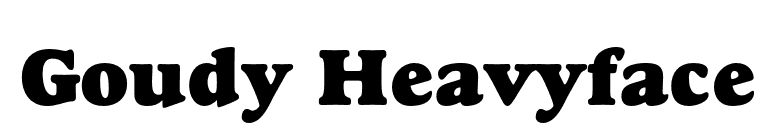 Goudy Heavyface font preview