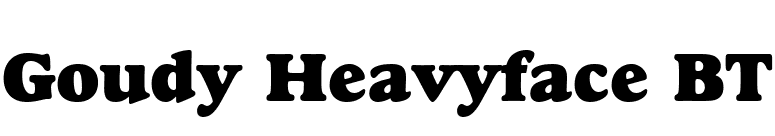 Goudy Heavyface BT font preview