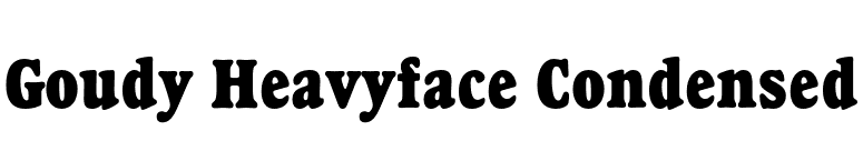 Goudy Heavyface Condensed font preview