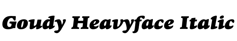 Goudy Heavyface Italic font preview