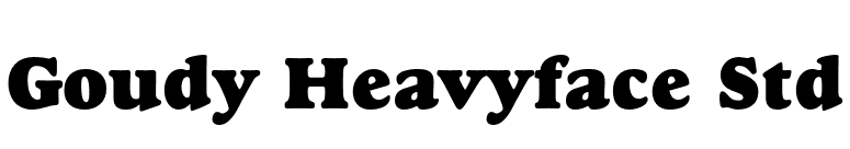 Goudy Heavyface Std font preview