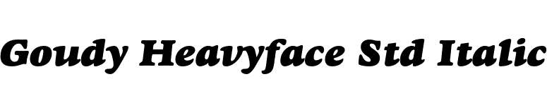 Goudy Heavyface Std Italic font preview