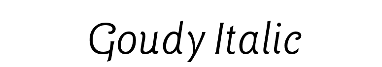Goudy Italic font preview