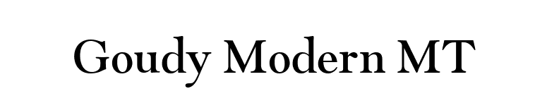 Goudy Modern MT font preview