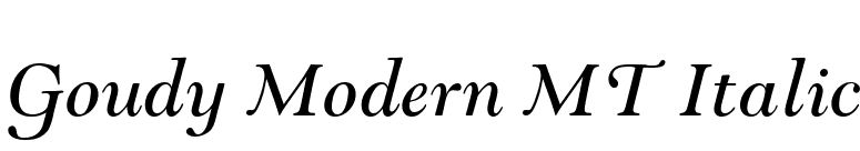Goudy Modern MT Italic font preview
