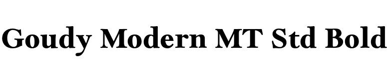 Goudy Modern MT Std Bold font preview