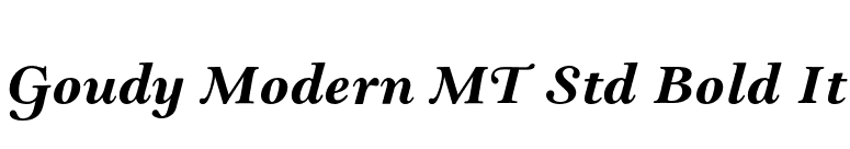 Goudy Modern MT Std Bold It font preview