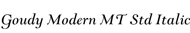 Goudy Modern MT Std Italic font preview