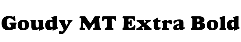 Goudy MT Extra Bold font preview