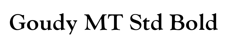 Goudy MT Std Bold font preview