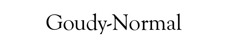 Goudy-Normal font preview