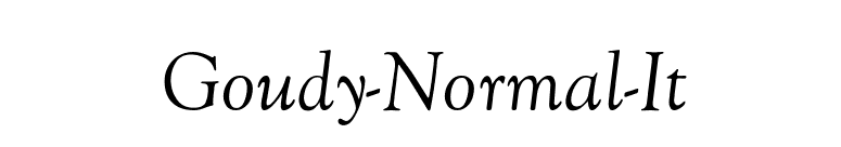 Goudy-Normal-It font preview