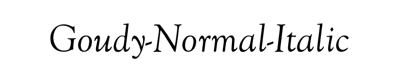 Goudy-Normal-Italic font preview