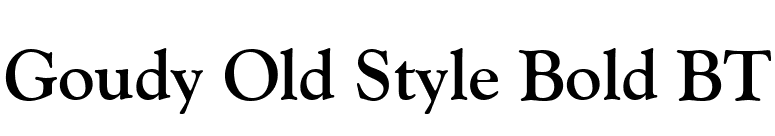 Goudy Old Style Bold BT font preview