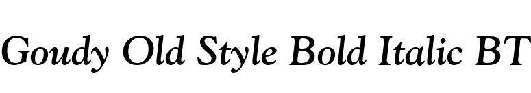 Goudy Old Style Bold Italic BT font preview