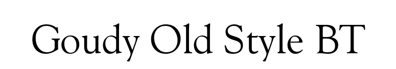 Goudy Old Style BT font preview
