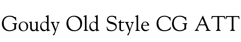 Goudy Old Style CG ATT font preview