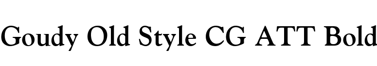 Goudy Old Style CG ATT Bold font preview