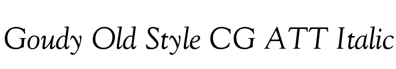 Goudy Old Style CG ATT Italic font preview