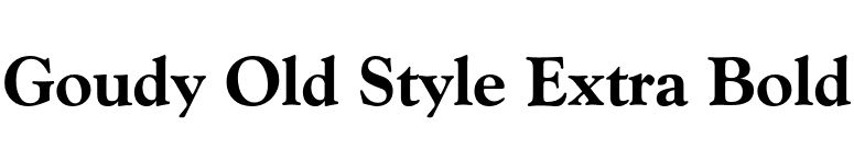 Goudy Old Style Extra Bold font preview