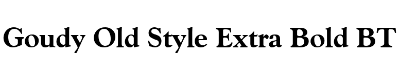 Goudy Old Style Extra Bold BT font preview
