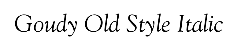Goudy Old Style Italic font preview