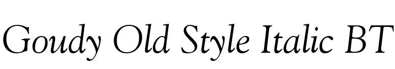 Goudy Old Style Italic BT font preview