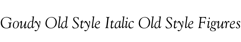 Goudy Old Style Italic Old Style Figures font preview