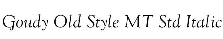 Goudy Old Style MT Std Italic font preview