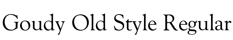 Goudy Old Style Regular font preview