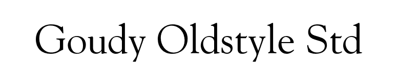 Goudy Oldstyle Std font preview
