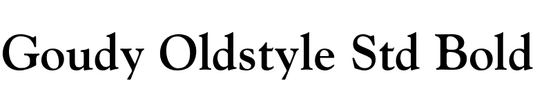 Goudy Oldstyle Std Bold font preview