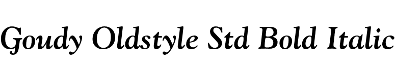 Goudy Oldstyle Std Bold Italic font preview
