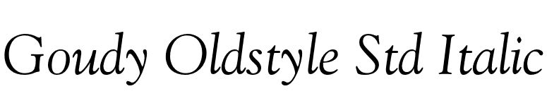 Goudy Oldstyle Std Italic font preview