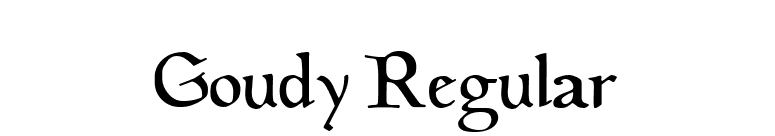 Goudy Regular font preview